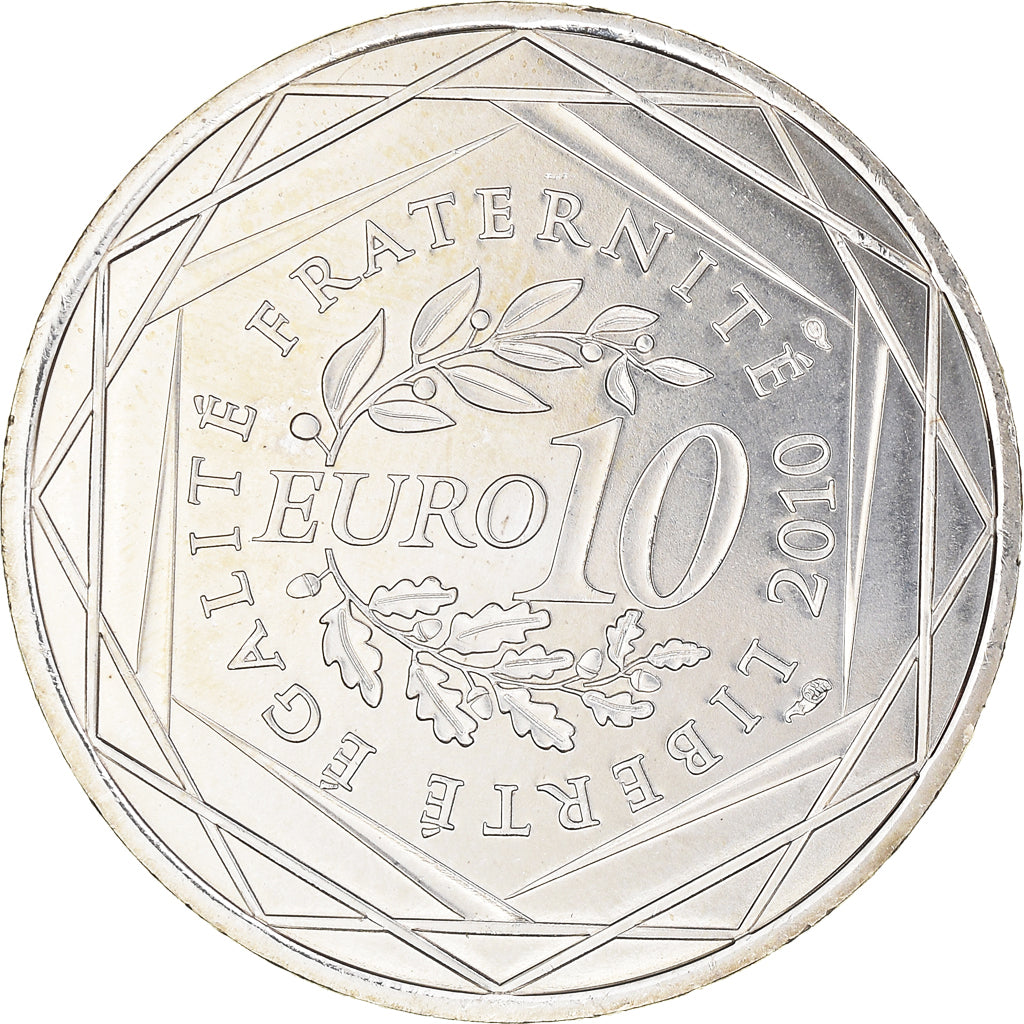 France, 10 Euro, Bretagne, 2010, Paris, MS(63), Silver, KM:1648