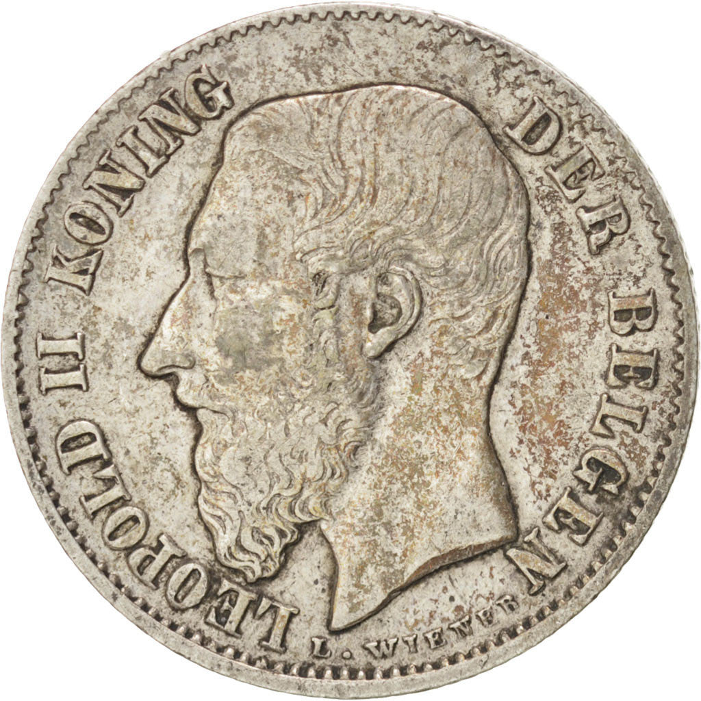 Coin, Belgium, Leopold II, 50 Centimes, 1898, EF(40-45), Silver, KM:27