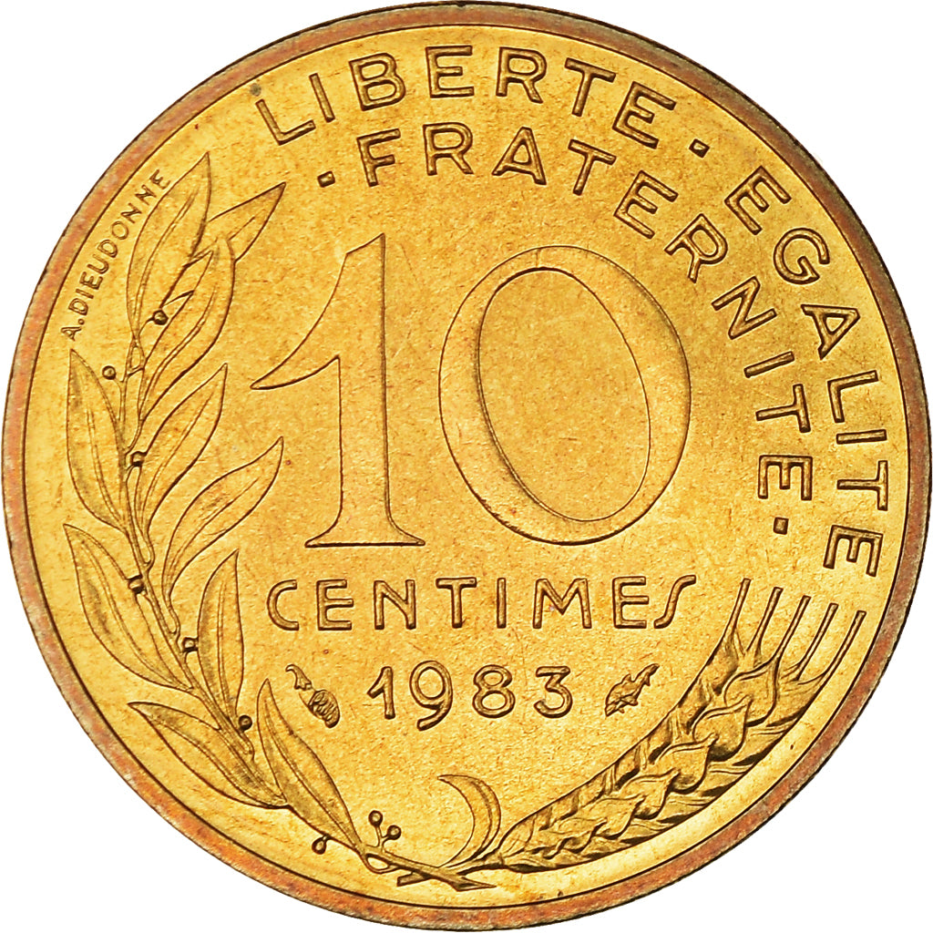 Coin, France, Marianne, 10 Centimes, 1983, Paris, FDC, MS(65-70)