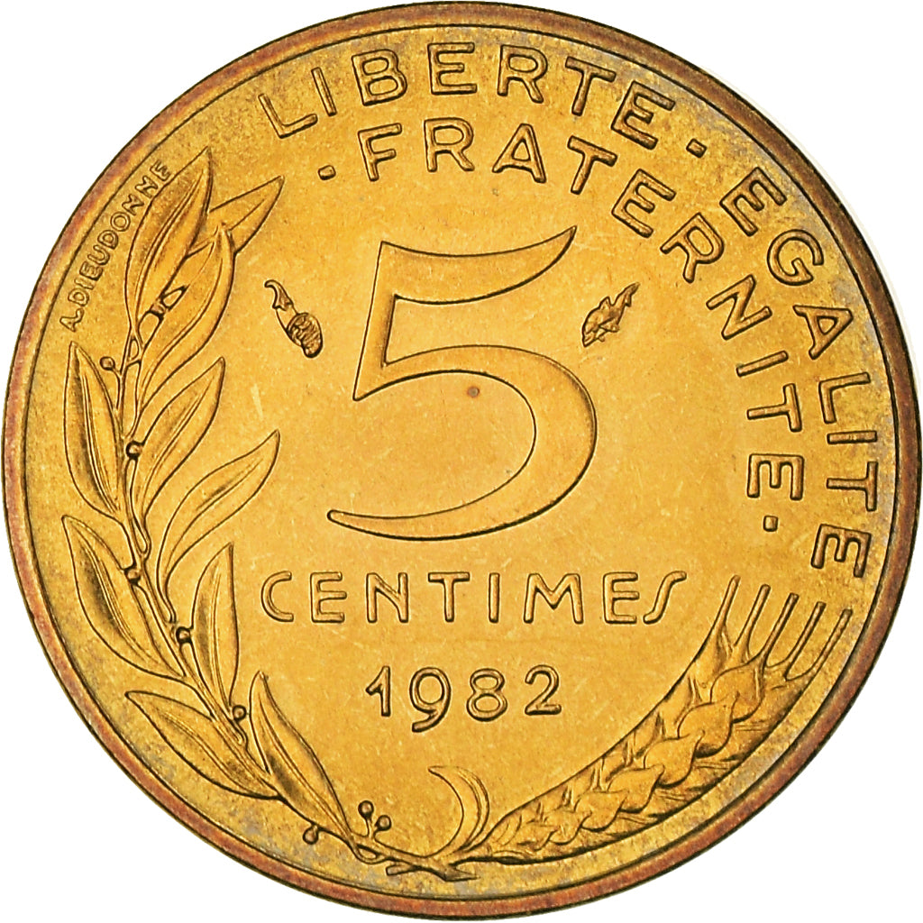 Coin, France, Marianne, 5 Centimes, 1982, Paris, FDC, MS(65-70)