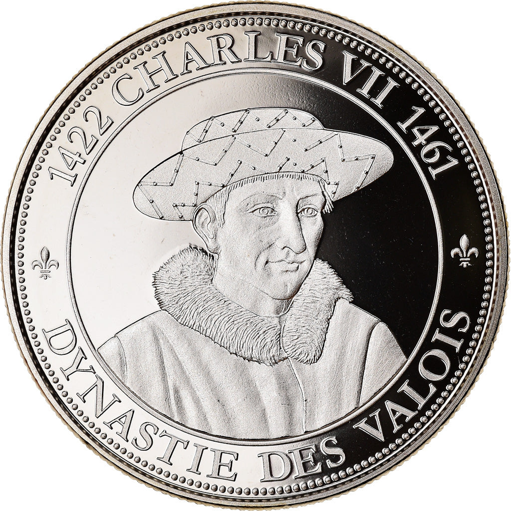 France, Medal, Les Rois de France, Charles VII, History, MS(65-70)