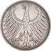 Coin, GERMANY - FEDERAL REPUBLIC, 5 Mark, 1966, Stuttgart, EF(40-45), Silver