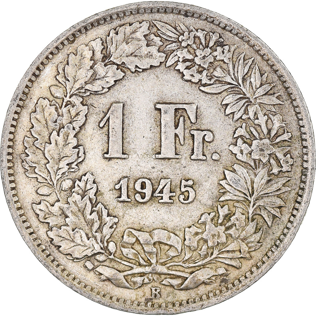 Coin, Switzerland, Franc, 1945, Bern, EF(40-45), Silver, KM:24