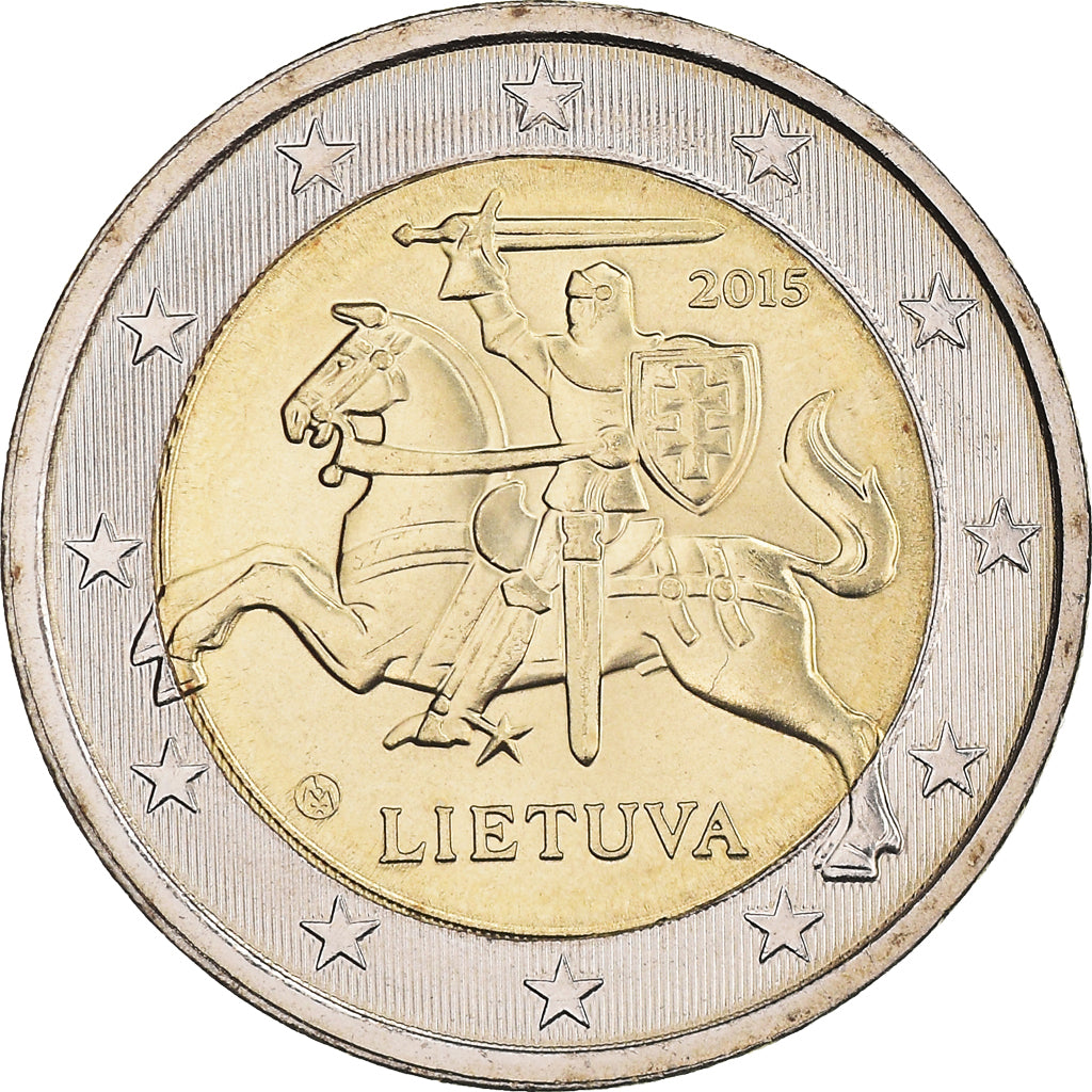 Lituania, 2 Euro, 2015, EBC+, Bimetálico