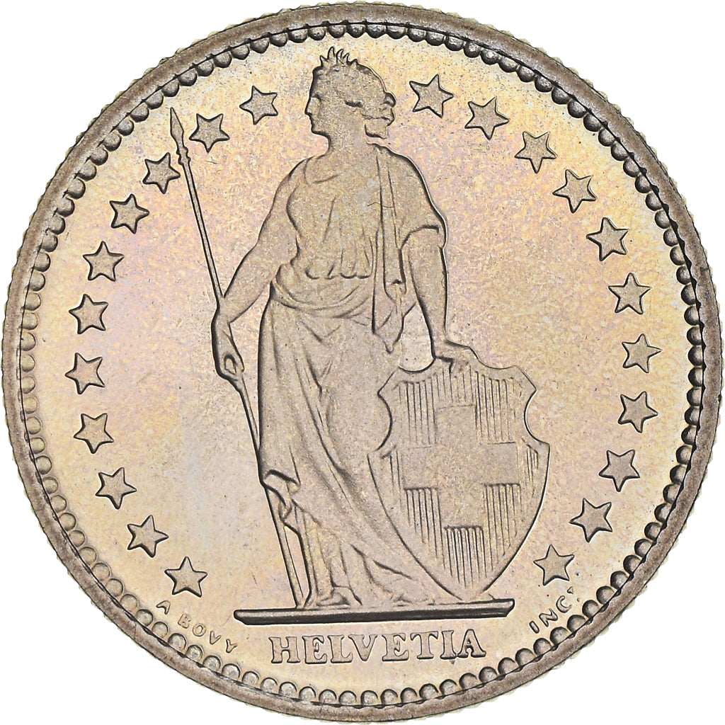Coin, Switzerland, 2 Francs, 1980, Bern, Proof, MS(65-70), Copper-nickel