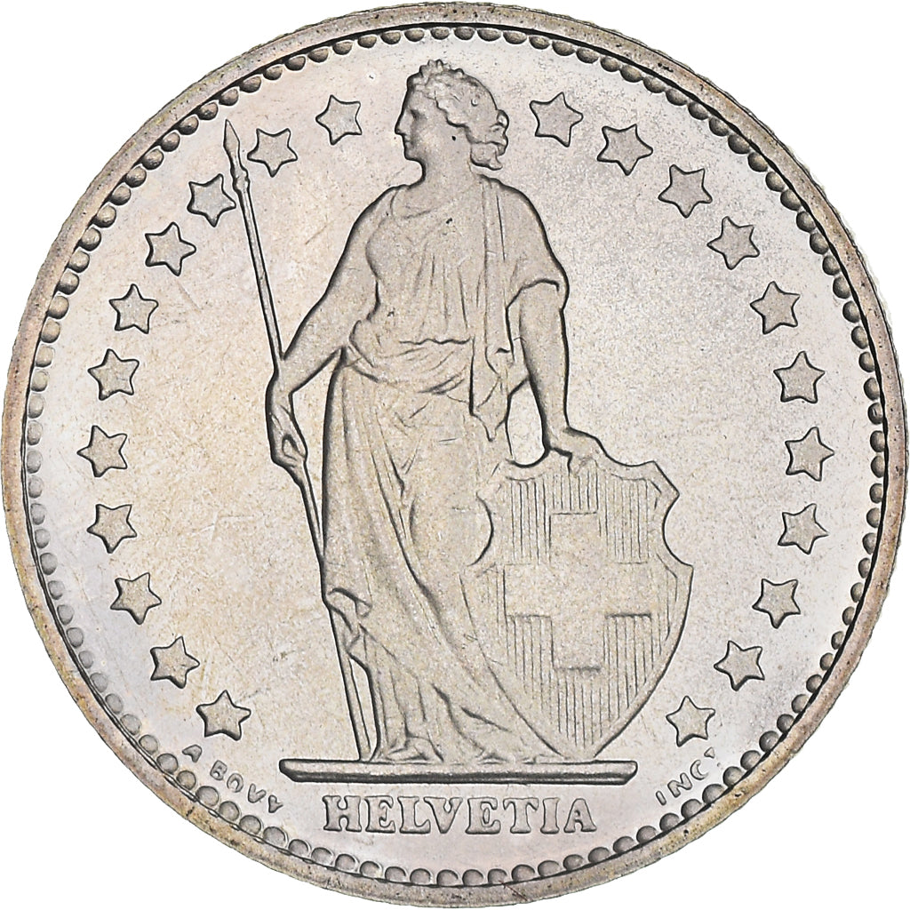 Coin, Switzerland, Franc, 1980, Bern, Proof, MS(65-70), Copper-nickel, KM:24a.1