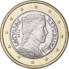 Latvia, Euro, 2014, Stuttgart, MS(60-62), Bi-Metallic, KM:156