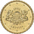Latvia, 10 Euro Cent, large coat of arms of the Republic, 2014, MS(63), Nordic