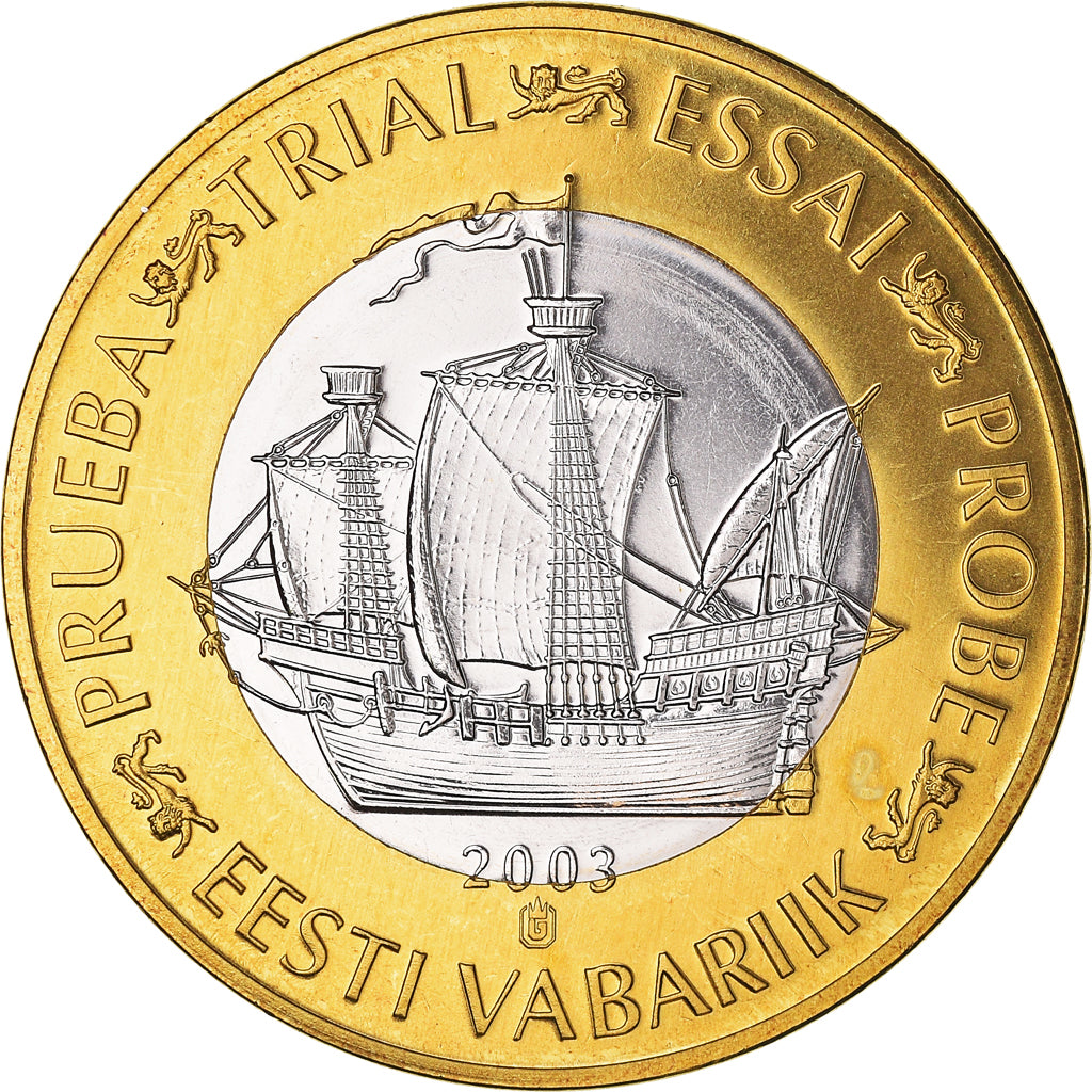 Estonia, Euro, 2003, unofficial private coin, MS(65-70), Bi-Metallic