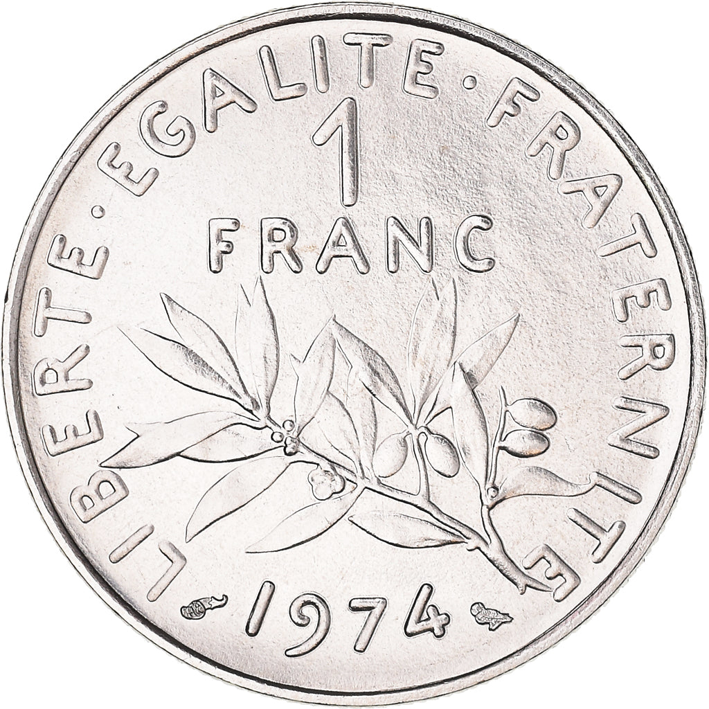 Coin, France, Semeuse, Franc, 1974, Paris, MS(65-70), Nickel, KM:925.1