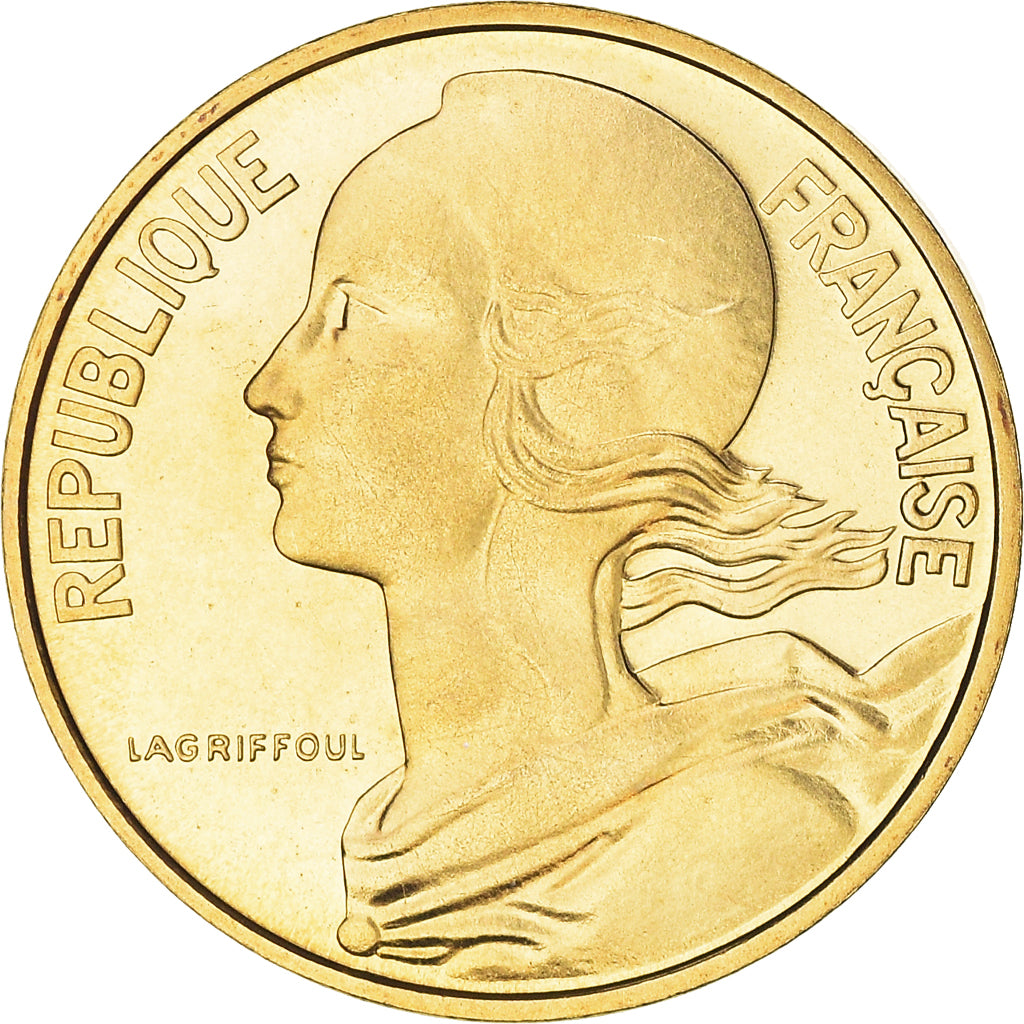 Moneta, Francia, Marianne, 10 Centimes, 1974, Paris, FDC, Alluminio-bronzo