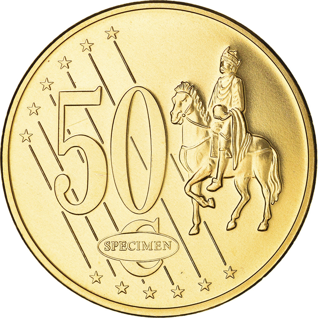 Monaco, 50 Euro Cent, 2005, unofficial private coin, MS(65-70), Brass