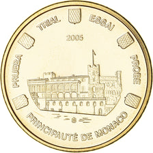 Mónaco, 10 Euro Cent, 2005, unofficial private coin, MS(65-70), Latão
