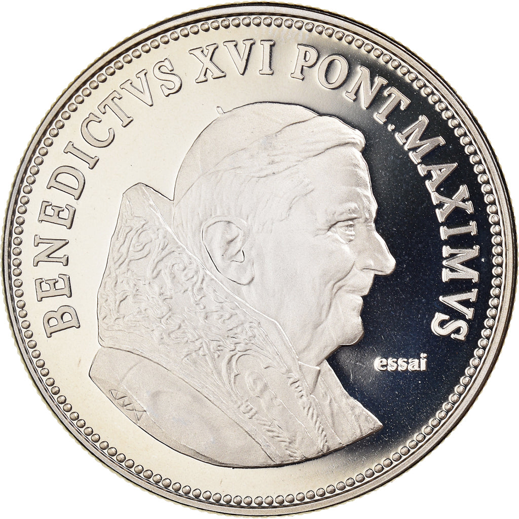 France, Medal, Benoit XVI, Religions & beliefs, 2013, MS(65-70), Nickel
