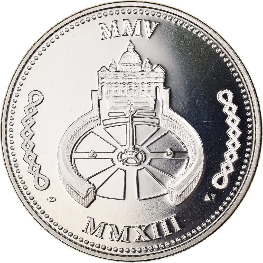 France, Medal, Benoit XVI, Religions & beliefs, 2013, MS(65-70), Nickel