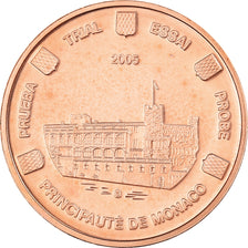 Monaco, 2 Euro Cent, 2005, unofficial private coin, UNC-, Copper Plated Steel