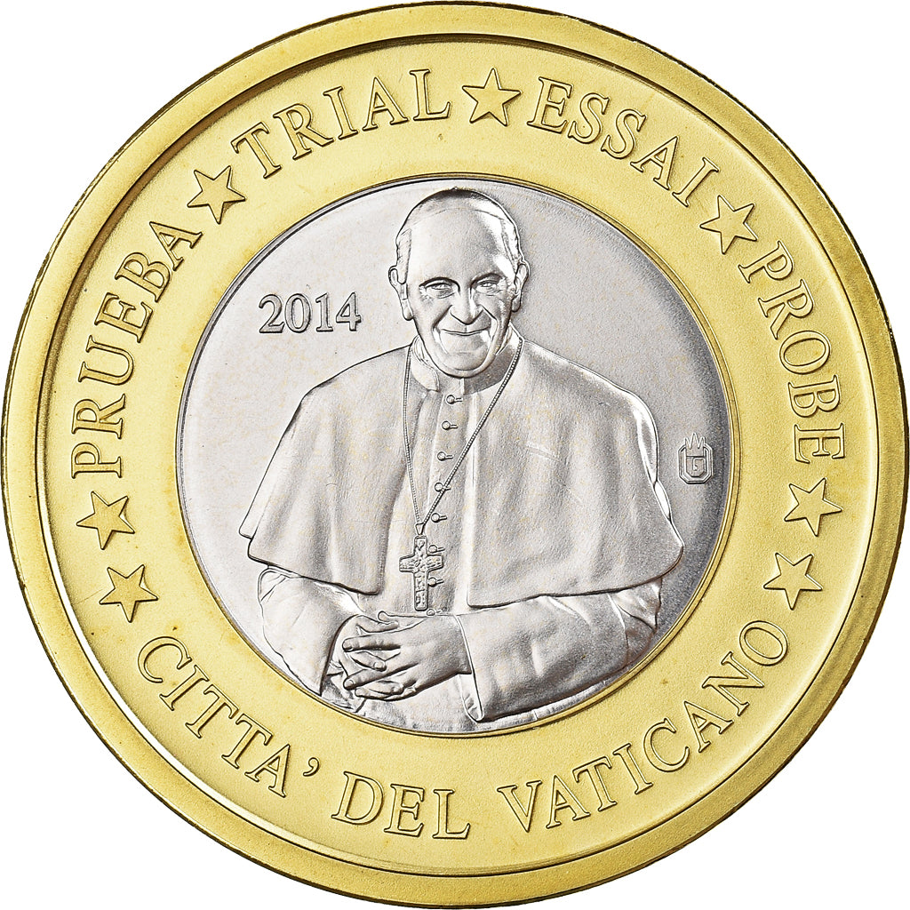 Vatican, Euro, 2014, unofficial private coin, MS(65-70), Bi-Metallic