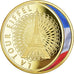 France, Medal, Les Emblèmes Français, La Tour Eiffel, MS(65-70), Copper Gilt