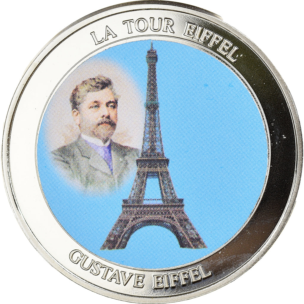 Francja, medal, Monuments de Paris, La Tour Eiffel, MS(64), Pokryte Miedź-