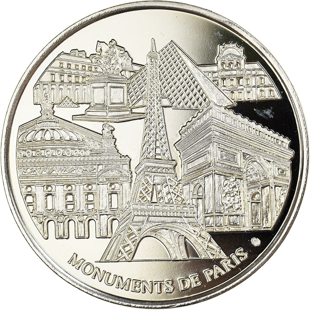 Francja, medal, Monuments de Paris, La Tour Eiffel, MS(64), Pokryte Miedź-