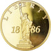 Estados Unidos de América, medalla, Statue de la Liberté, FDC, Copper Gilt