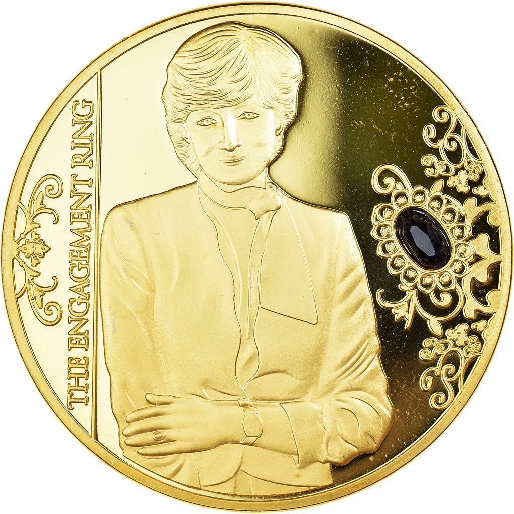 Royaume-Uni, Médaille, La Princesse Diana, The Engagement Ring, FDC, Copper