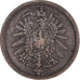 Coin, GERMANY - EMPIRE, Wilhelm I, 2 Pfennig, 1875, Hambourg, EF(40-45), Copper