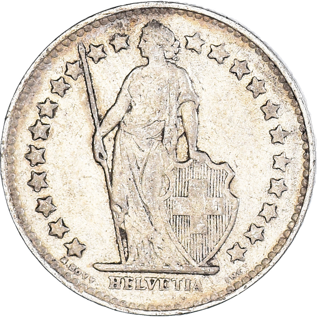 Coin, Switzerland, 1/2 Franc, 1948, Bern, EF(40-45), Silver, KM:23