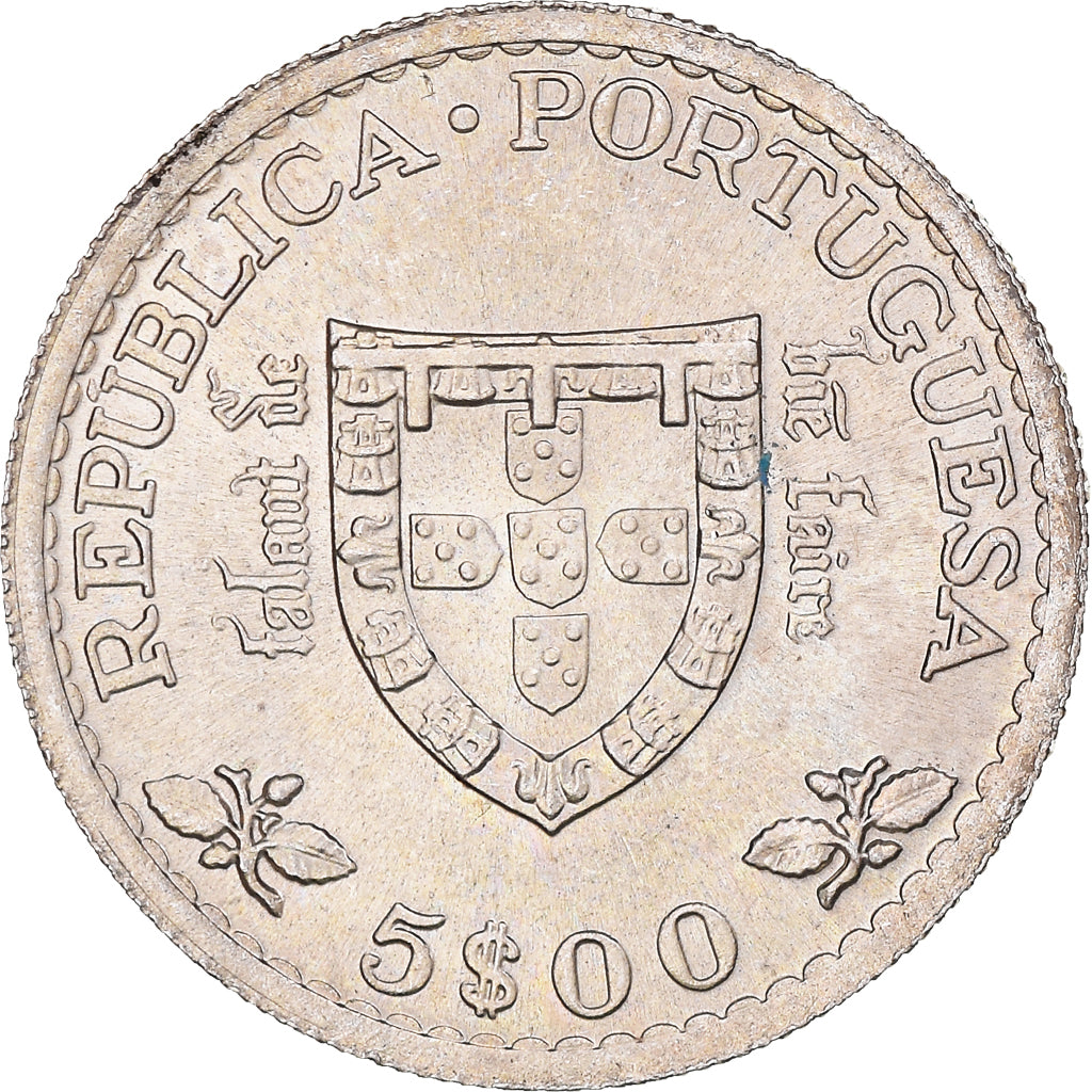 Coin, Portugal, 5 Escudos, 1960, Lisbon, MS(63), Silver, KM:587