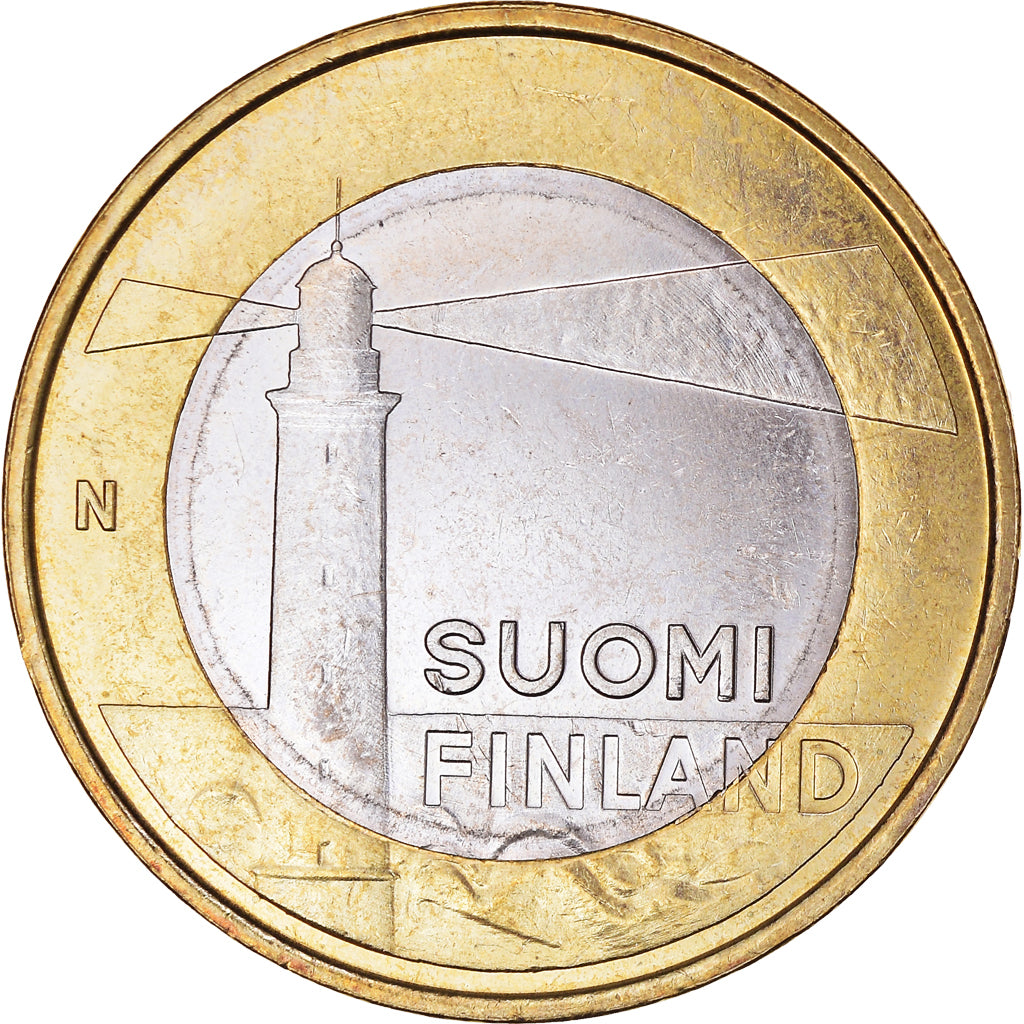 Finland, 5 Euro, Le phare de Sälskär, 2013, AU(55-58), Bi-Metallic