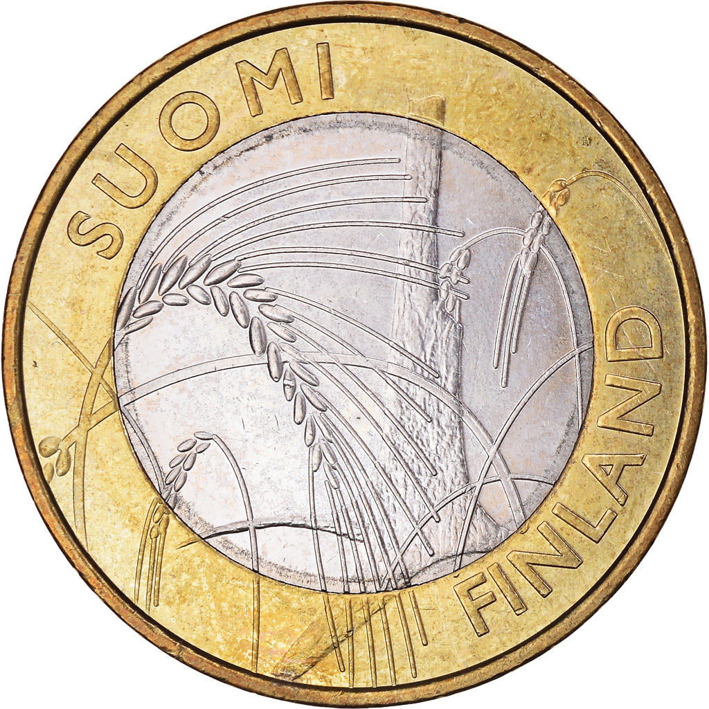 Finland, 5 Euro, Provinces - Savonia, 2011, Vantaa, AU(50-53), Bi-Metallic
