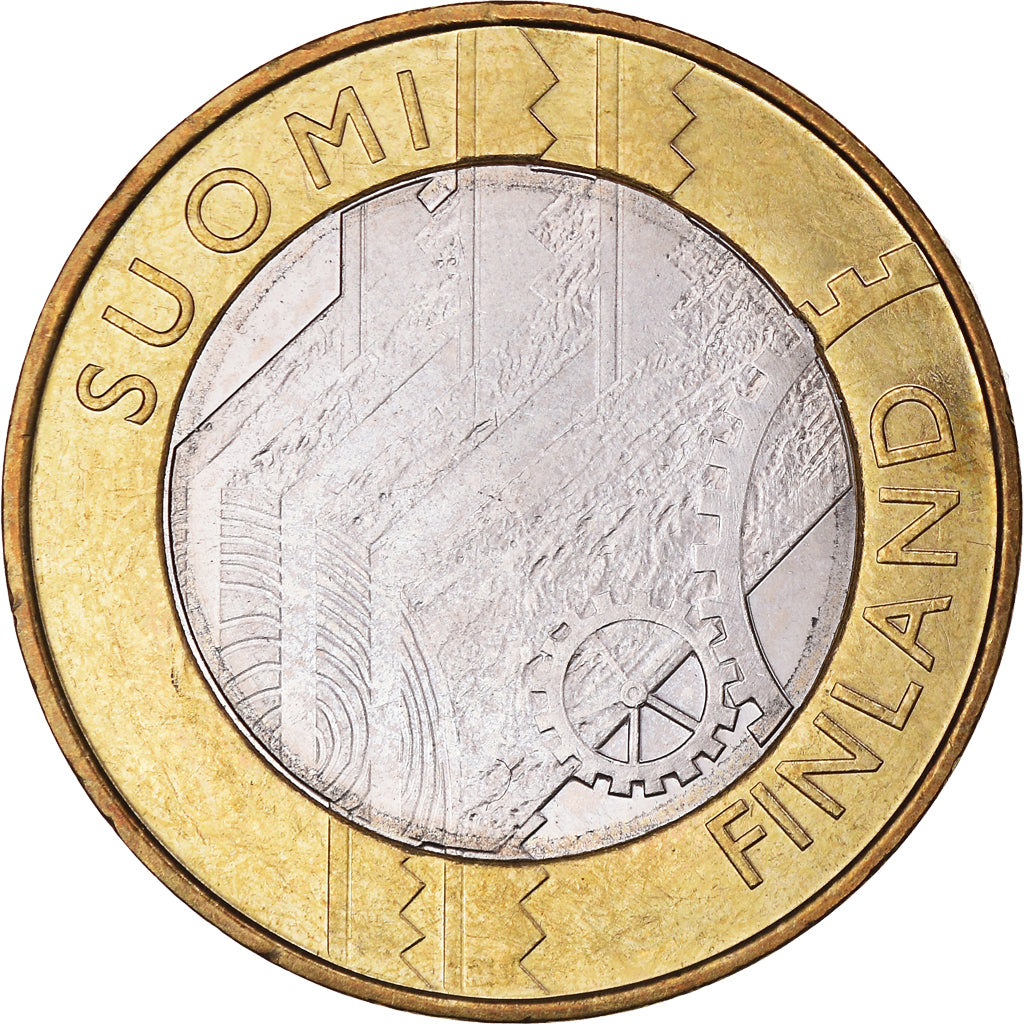 Finland, 5 Euro, Provinces - Uusimaa, 2011, Vantaa, AU(50-53), Bi-Metallic