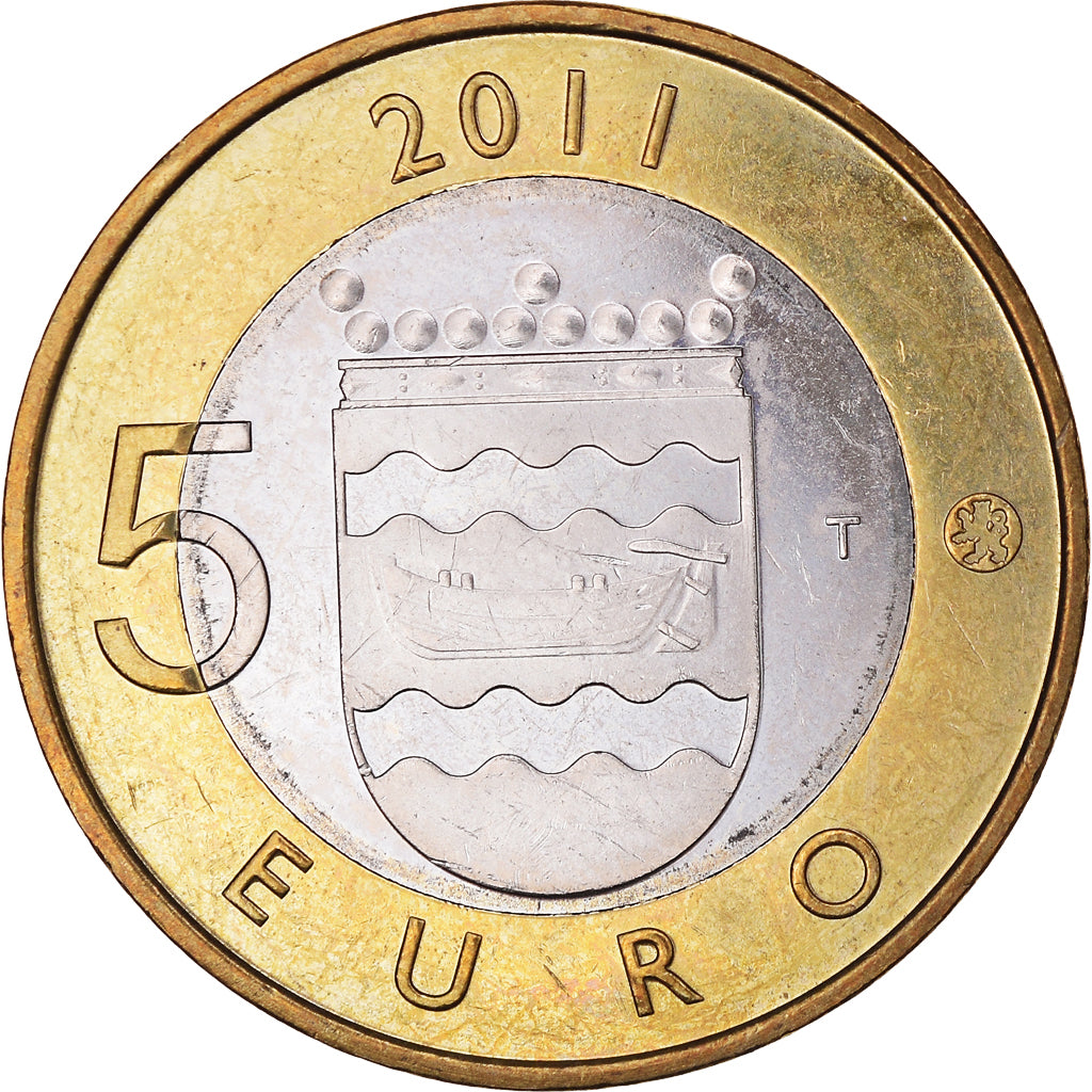 Finland, 5 Euro, Provinces - Uusimaa, 2011, Vantaa, AU(50-53), Bi-Metallic