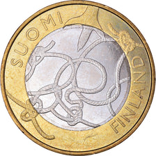 Finlandia, 5 Euro, Provinces - Tavastia, 2011, Vantaa, EBC+, Bimetálico, KM:161