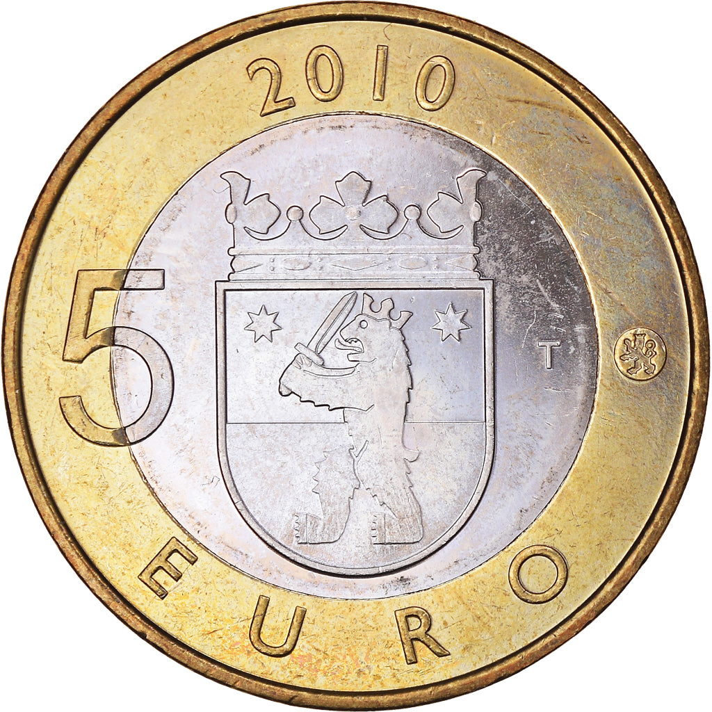 Finland, 5 Euro, Provinces - Satakunta, 2010, Vantaa, AU(50-53), Bi-Metallic