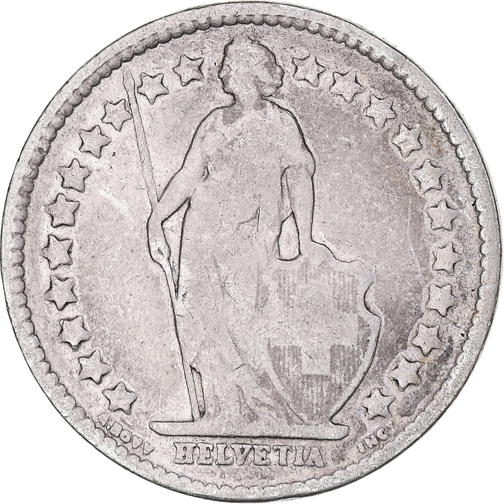 Coin, Switzerland, 1/2 Franc, 1909, Bern, VF(20-25), Silver, KM:23