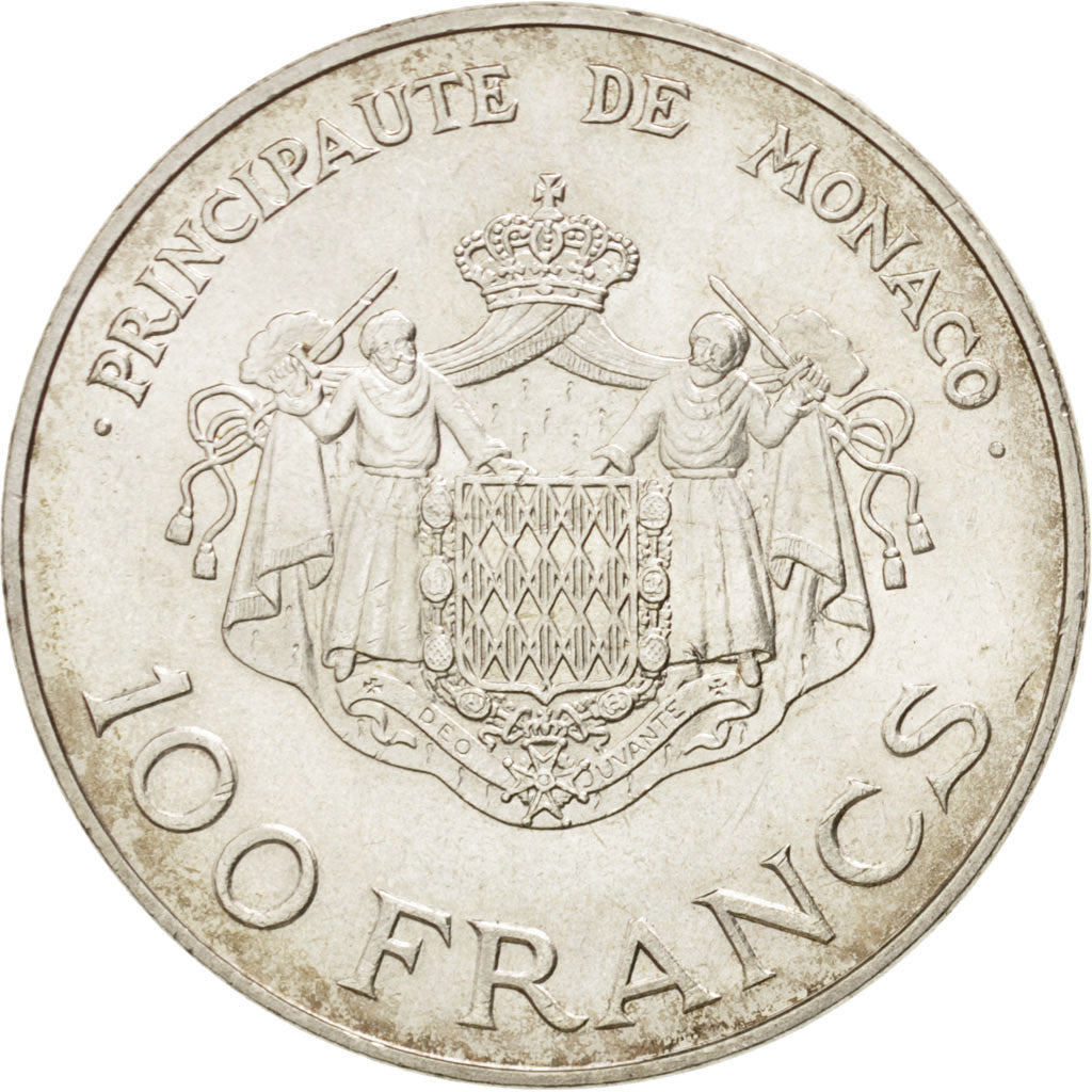 Coin, Monaco, Rainier III, 100 Francs, 1982, MS(63), Silver, KM:161