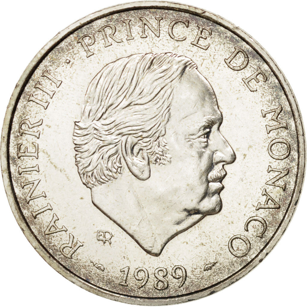 Münze, Monaco, Rainier III, 100 Francs, 1989, UNZ, Silber, KM:164
