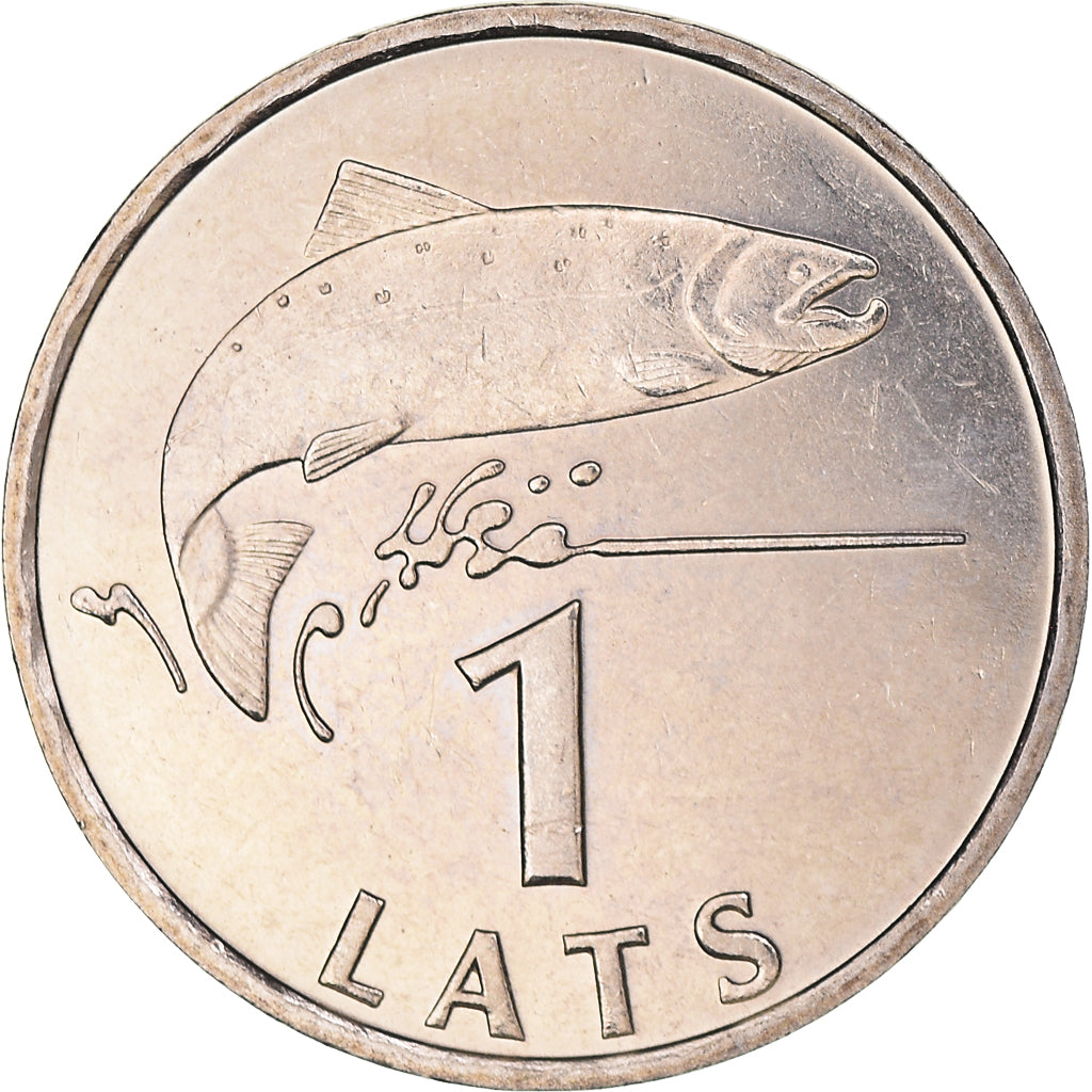 Coin, Latvia, Lats, 1992, AU(55-58), Copper-nickel, KM:12