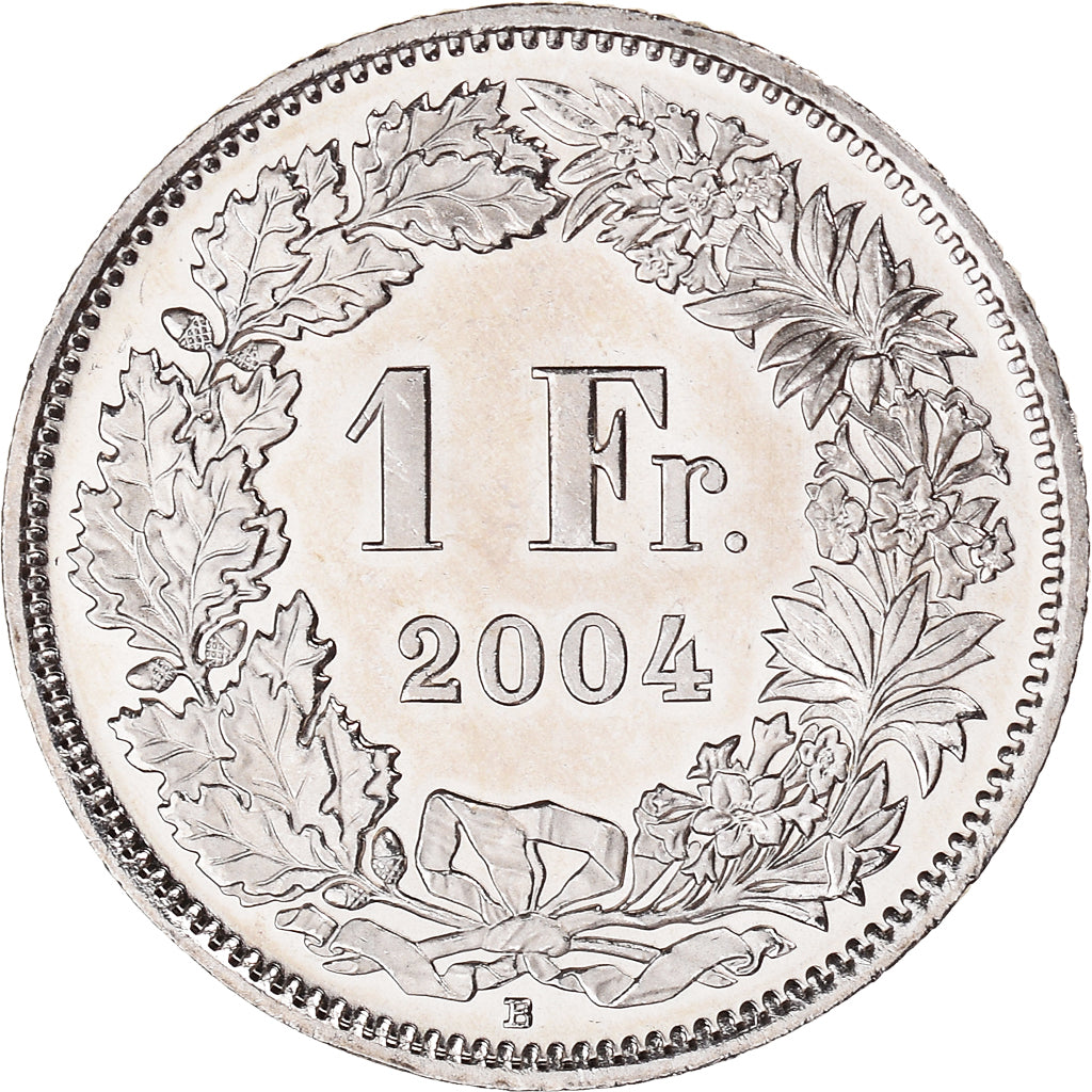 Coin, Switzerland, Franc, 2004, Bern, MS(64), Copper-nickel, KM:24a.3