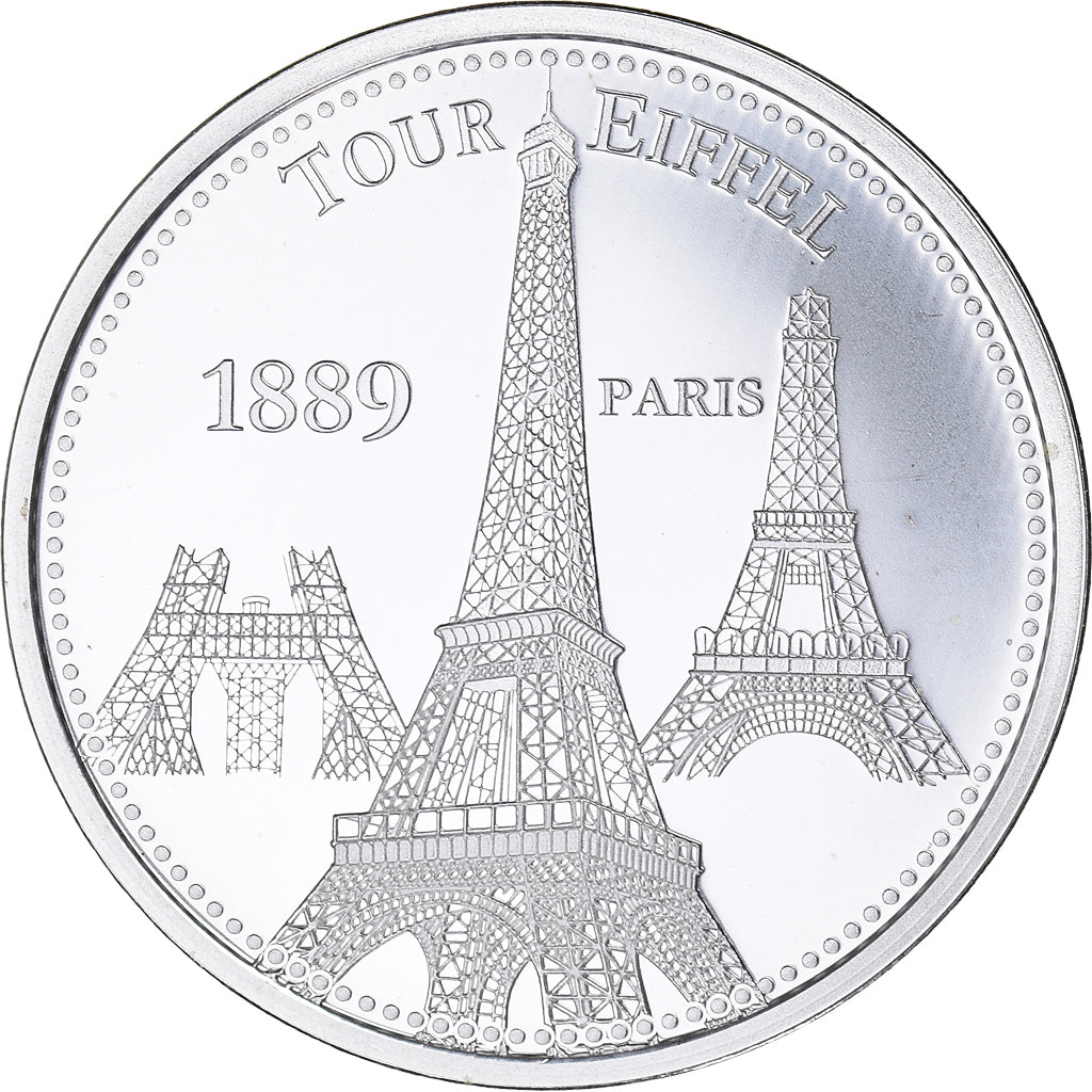 France, Medal, Paris - La Tour Eiffel, Arts & Culture, MS(65-70), Silver