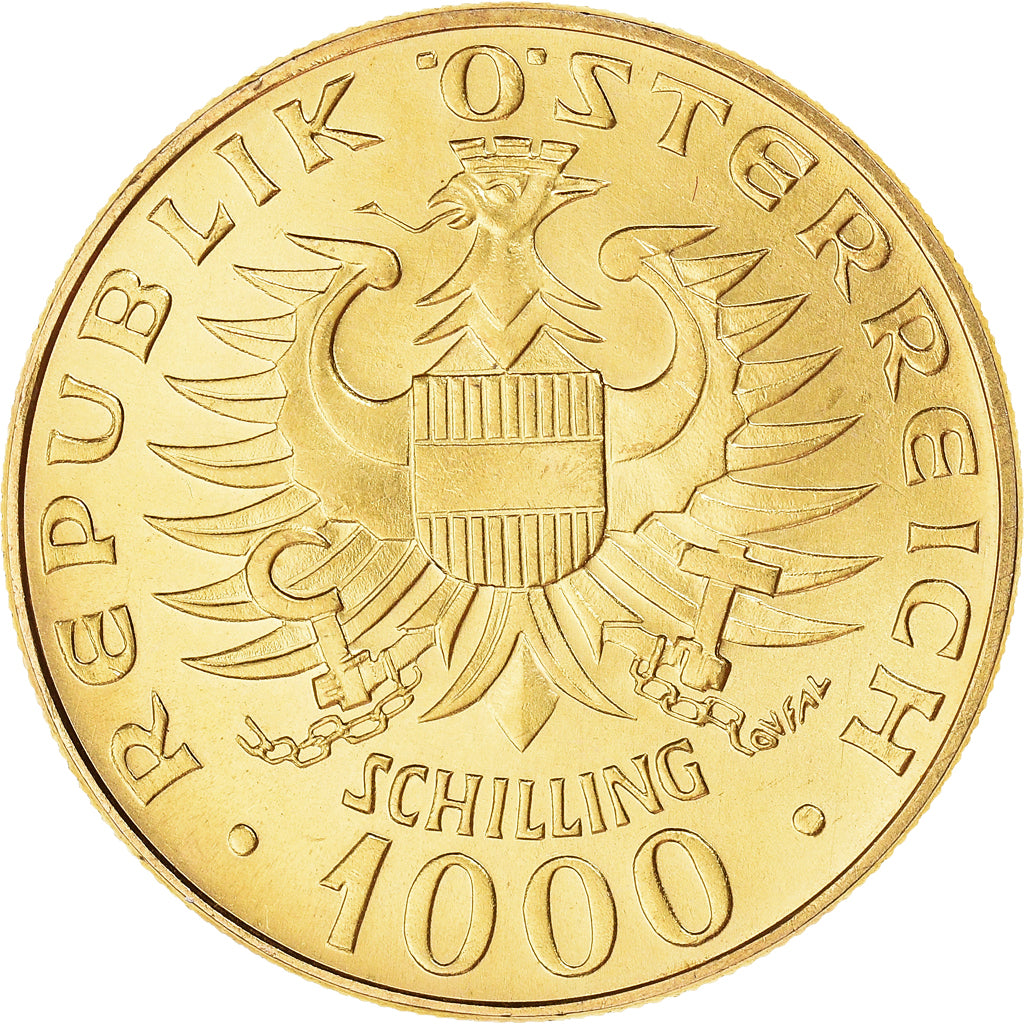 Austria, 1000 Schilling, Babenberg Dynasty, 1976, Vienna, Gold, MS(64)