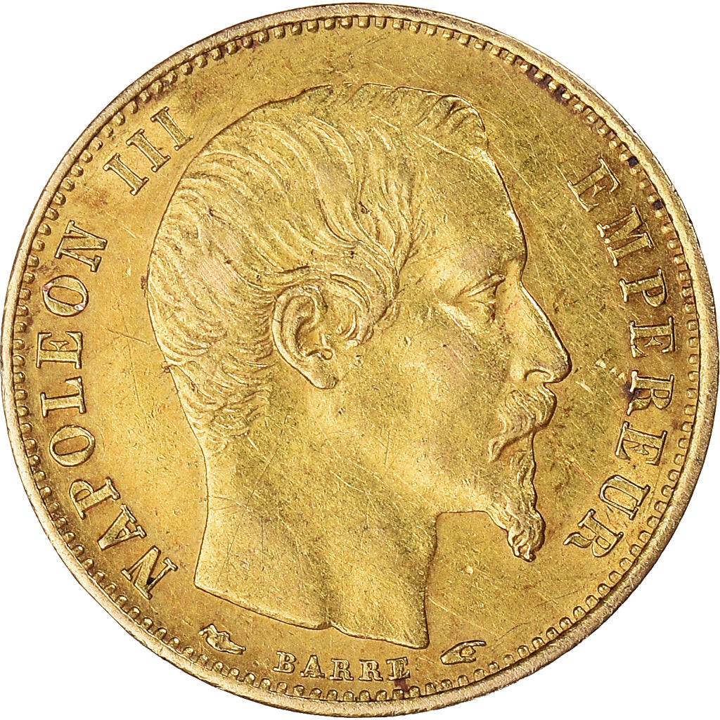 Coin, France, Napoleon III, Napoléon III, 5 Francs, 1854, Paris, Petit module