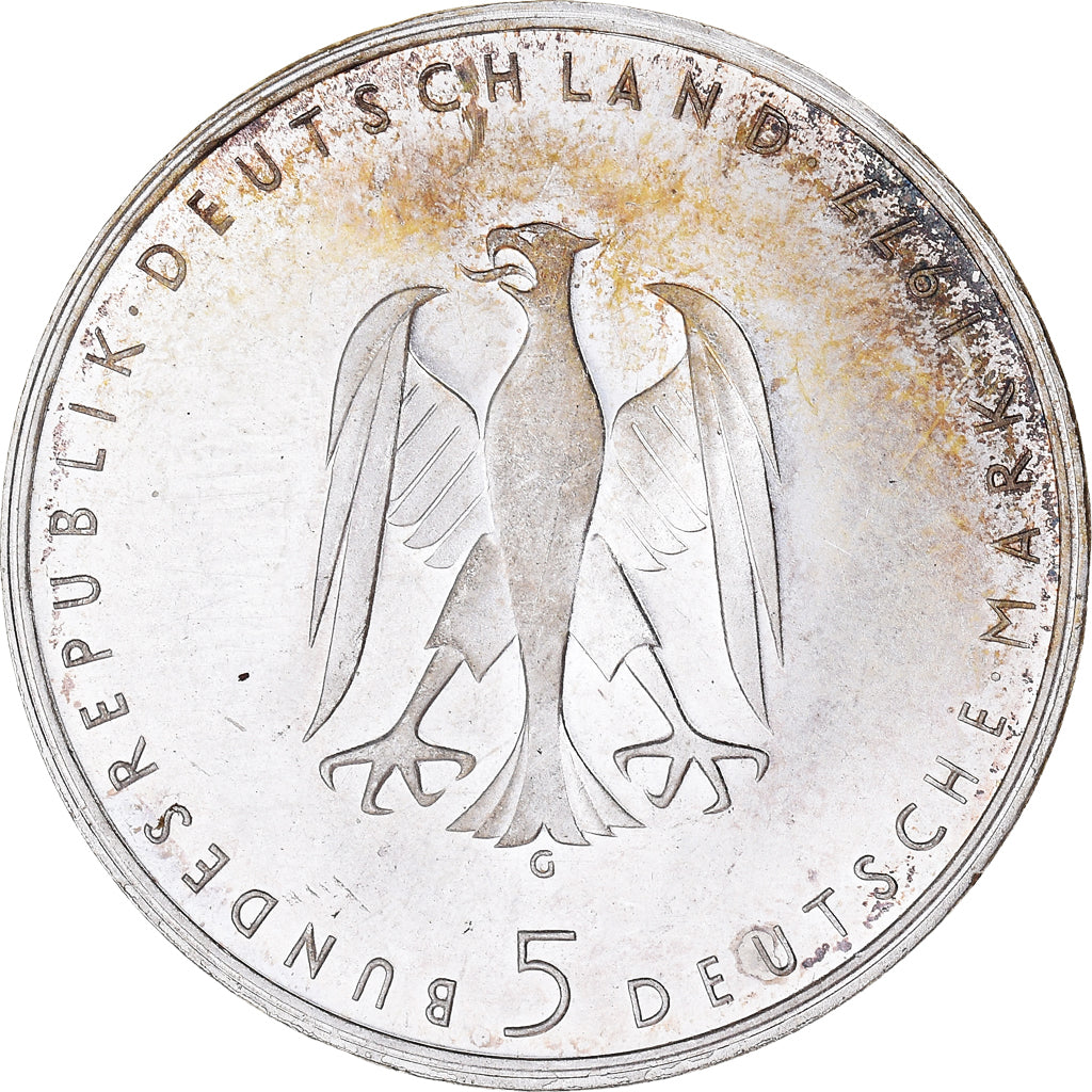 Coin, GERMANY - FEDERAL REPUBLIC, 5 Mark, 1977, Karlsruhe, Germany, AU(50-53)