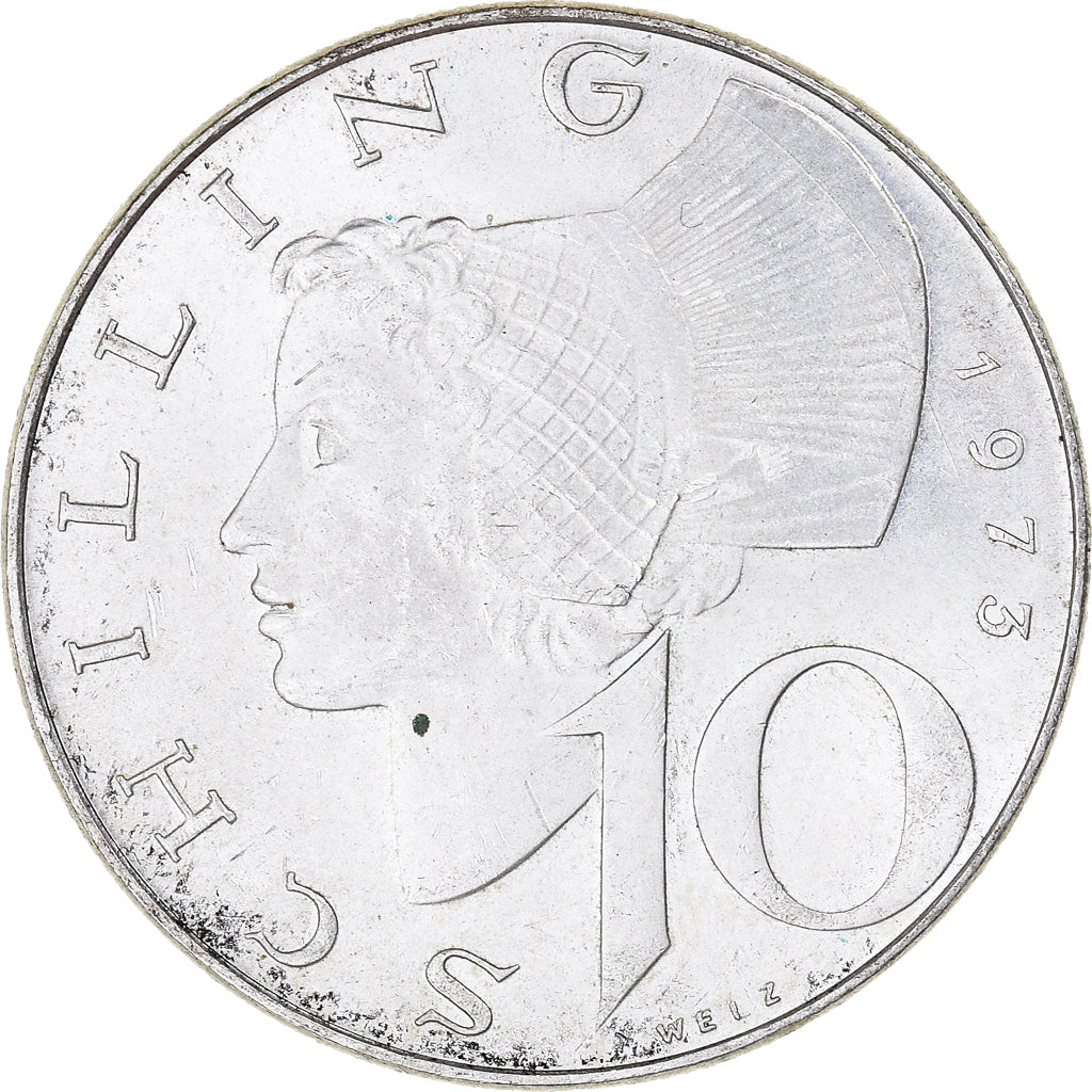 Coin, Austria, 10 Schilling, 1973, AU(55-58), Silver, KM:2882