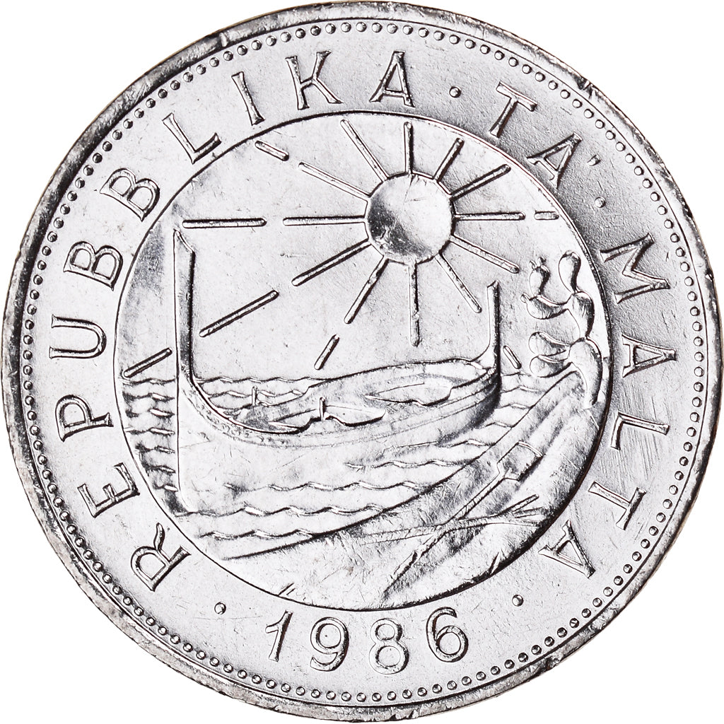 Moneta, Malta, Lira, 1986, British Royal Mint, SPL-, Nichel, KM:82