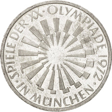 Munten, Federale Duitse Republiek, 10 Mark, 1972, Stuttgart, PR+, Zilver, KM:130