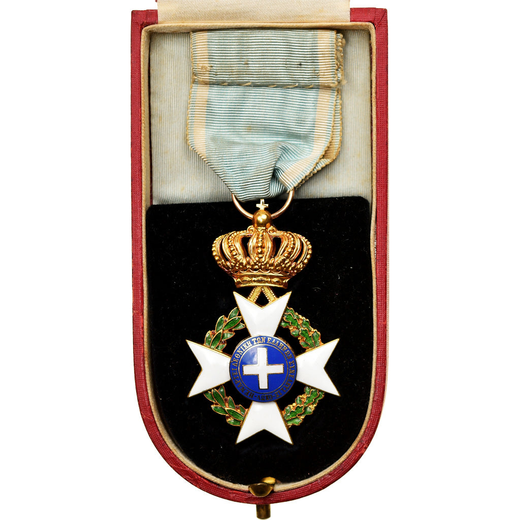Greece, Ordre Royal du Saint Sauveur, Croix d'Or du Chevalier, Medal, Excellent