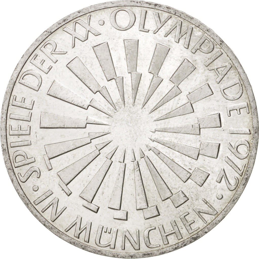 Munten, Federale Duitse Republiek, 10 Mark, 1972, Karlsruhe, UNC-, Zilver