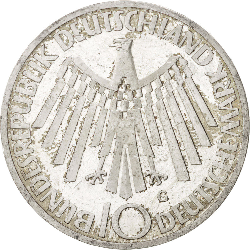 Munten, Federale Duitse Republiek, 10 Mark, 1972, Karlsruhe, UNC-, Zilver